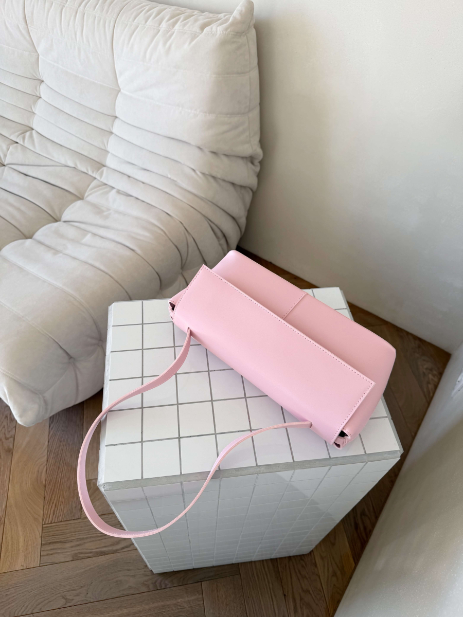 Клатч-багет МАДЛЕН ніжно-рожевий LEMAN LM4871-1